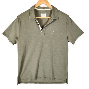 Rag & Bone Polo Shirt Men's Large Olive Green Standard Issue Short Sleeve